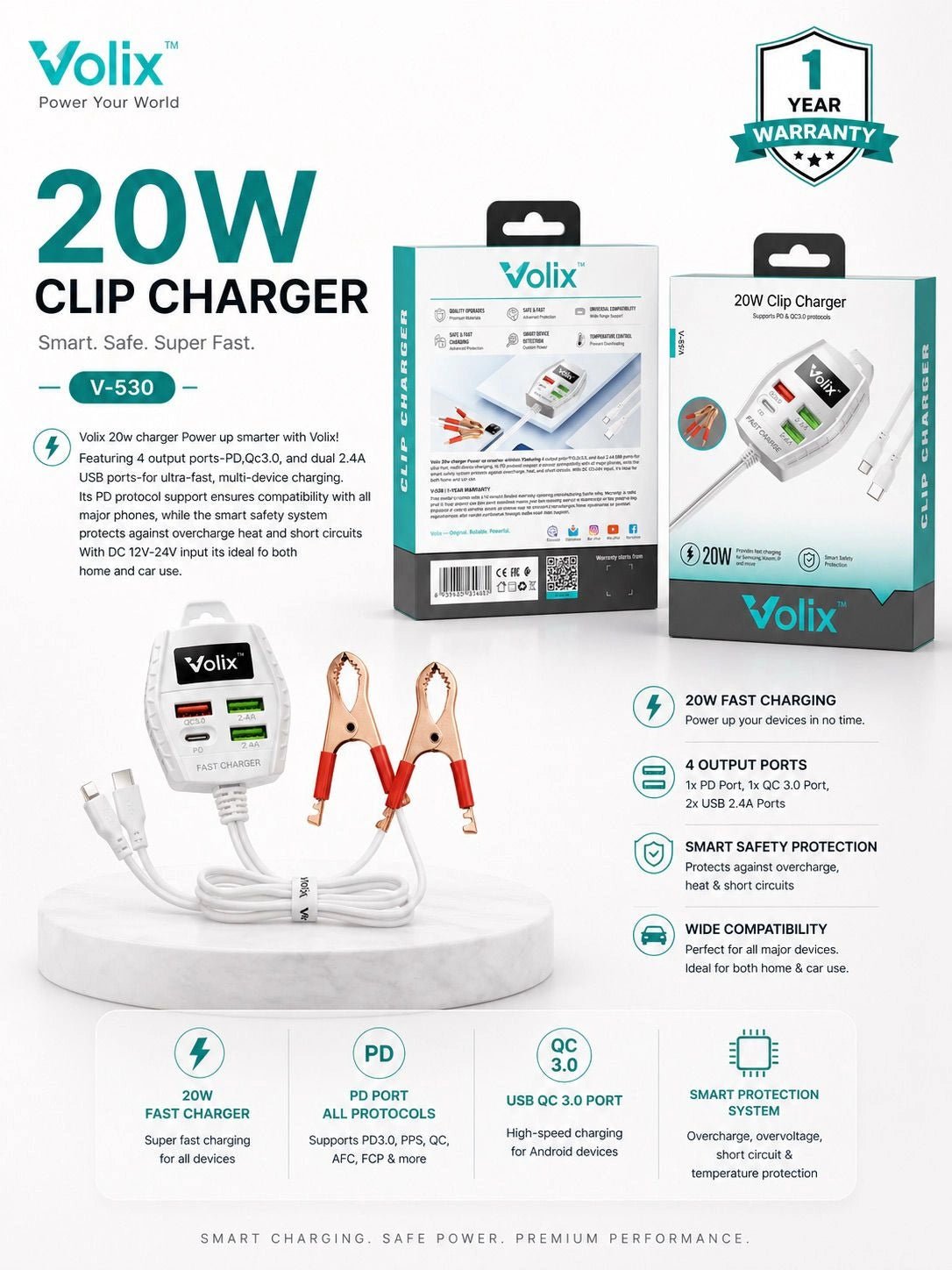 Volix V-530 Fast Charger - Volix