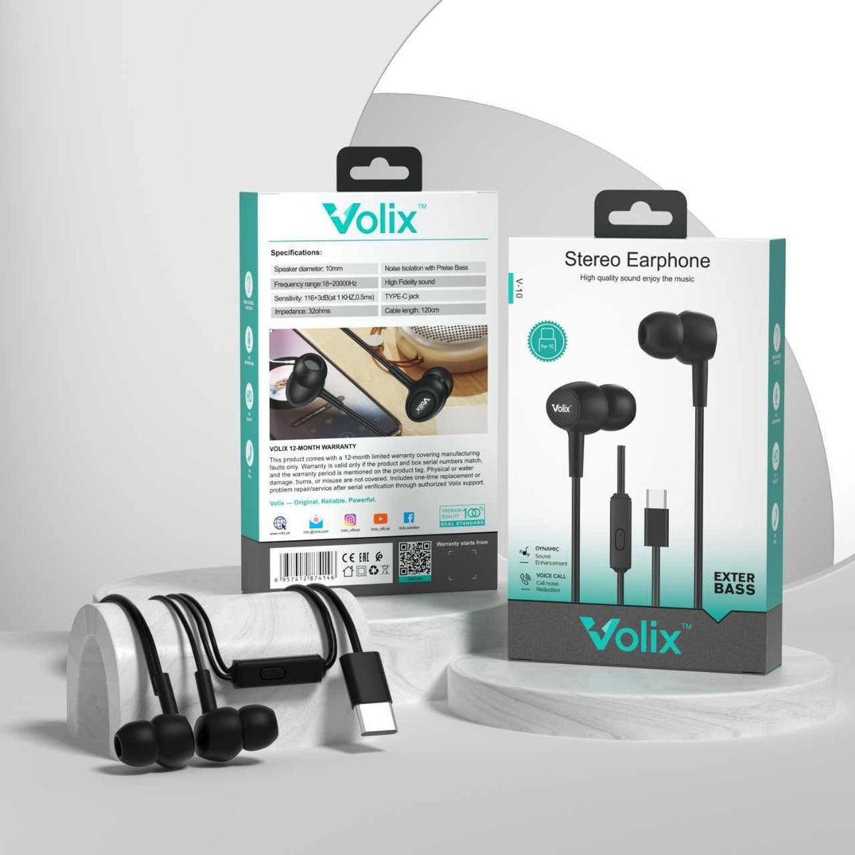 Volix V-10 Type-C Earphones - Volix