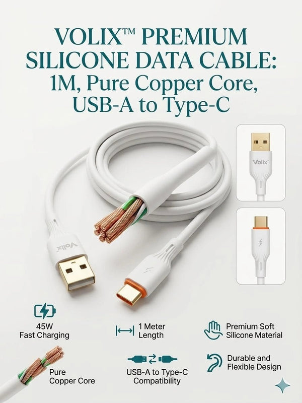 Volix V-35 USB-A to Type-C Cable - Volix