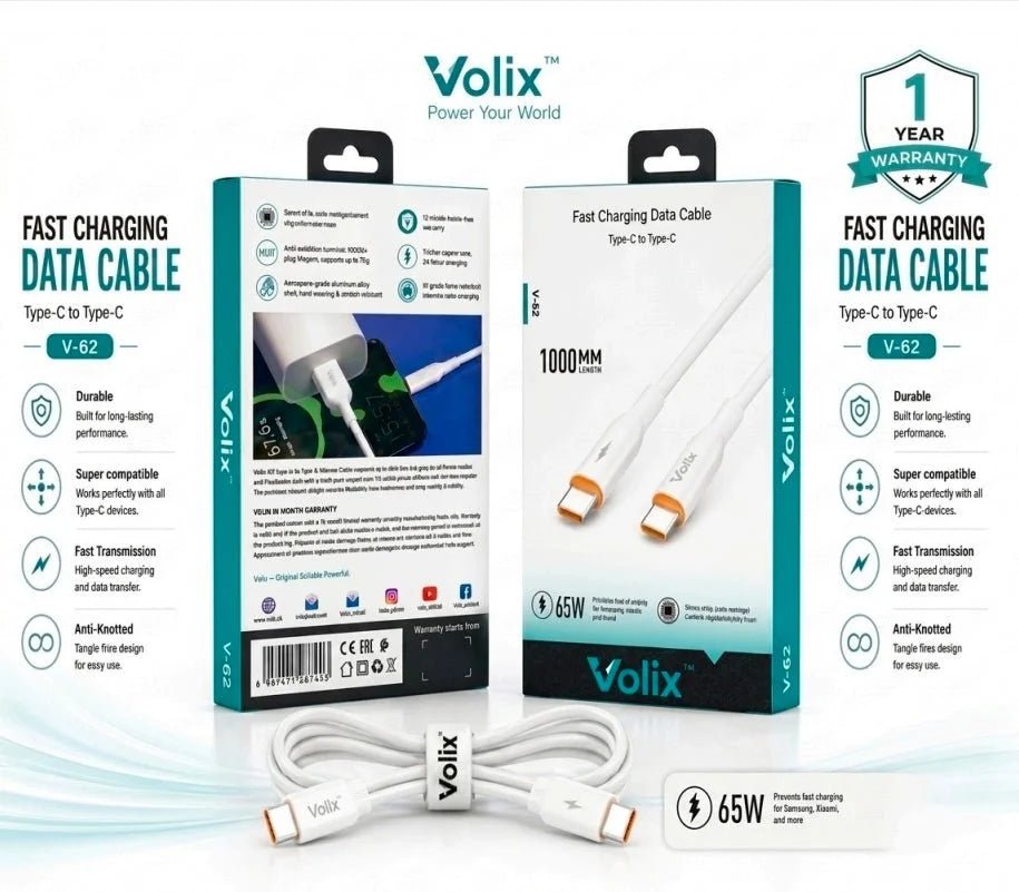 Volix V-62 Type-C to Type-C Cable - Volix